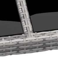 Thumbnail for Gartentisch 200x150x75 cm Hartglas und Poly Rattan Grau