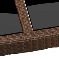 Thumbnail for Gartentisch mit Glasplatte Braun 200x150x75 cm Rattan