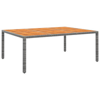 Thumbnail for Gartentisch 200x150x75 cm Akazienholz und Poly Rattan Grau
