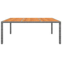 Thumbnail for Gartentisch 200x150x75 cm Akazienholz und Poly Rattan Grau