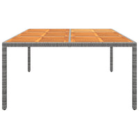 Thumbnail for Gartentisch 200x150x75 cm Akazienholz und Poly Rattan Grau