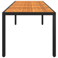 Thumbnail for Gartentisch 250x100x75 cm Akazienholz und Poly Rattan Schwarz