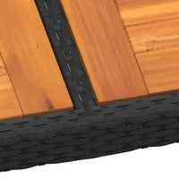 Thumbnail for Gartentisch 250x100x75 cm Akazienholz und Poly Rattan Schwarz