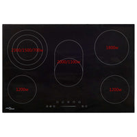 Thumbnail for Glaskeramik-Kochfeld mit 5 Platten Touch Control 90cm cm 8500 W