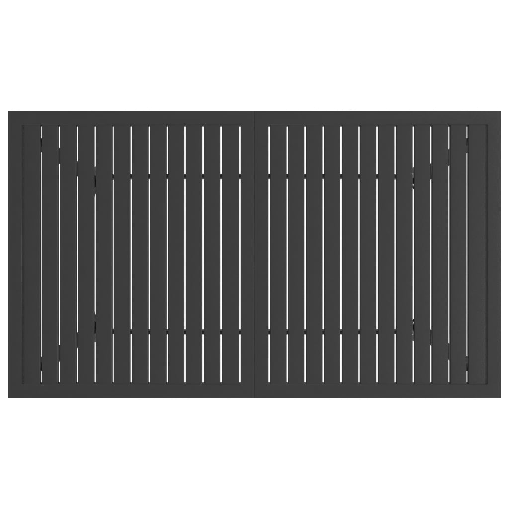 Gartentisch Anthrazit 140x80x72 cm Stahl