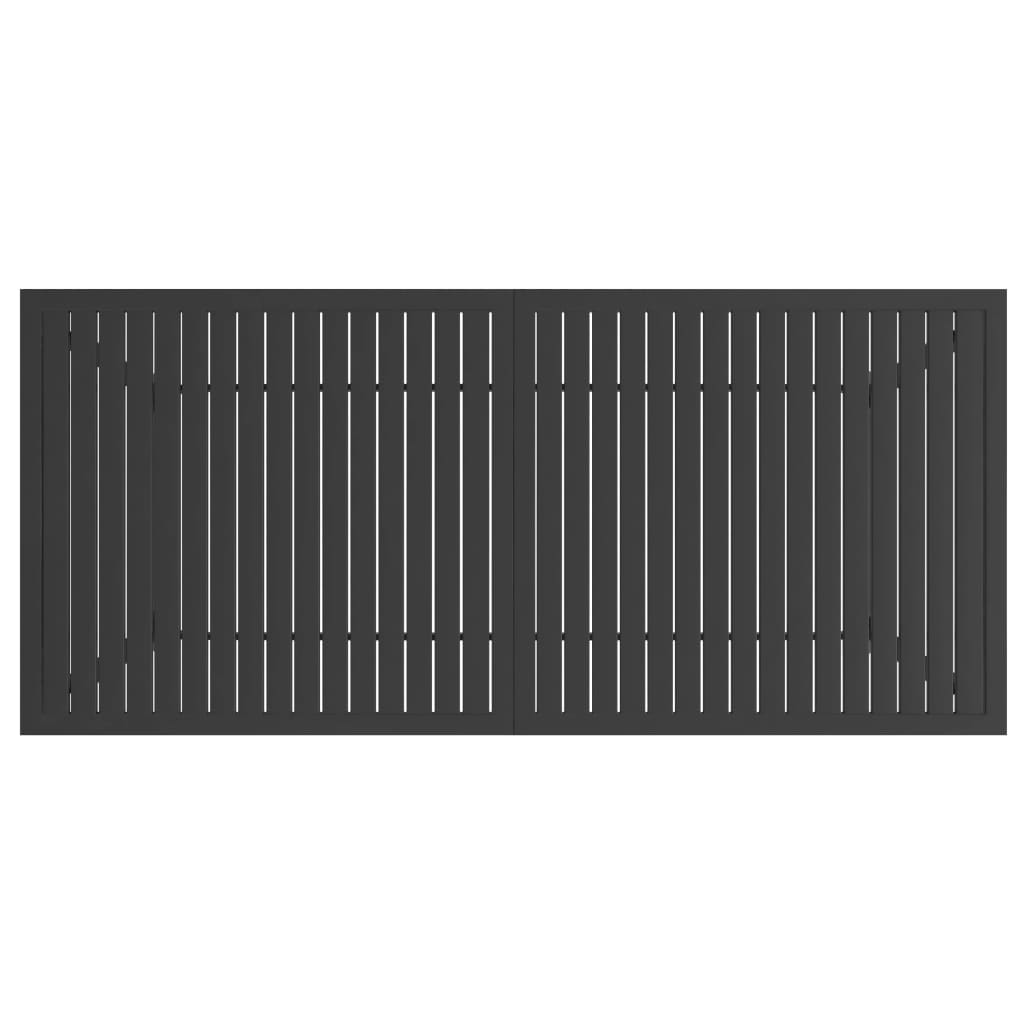 Gartentisch Anthrazit 190x80x72 cm Stahl