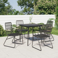 Thumbnail for Gartenstühle 4 Stk. Schwarz 58x59x85,5 cm PVC Rattan