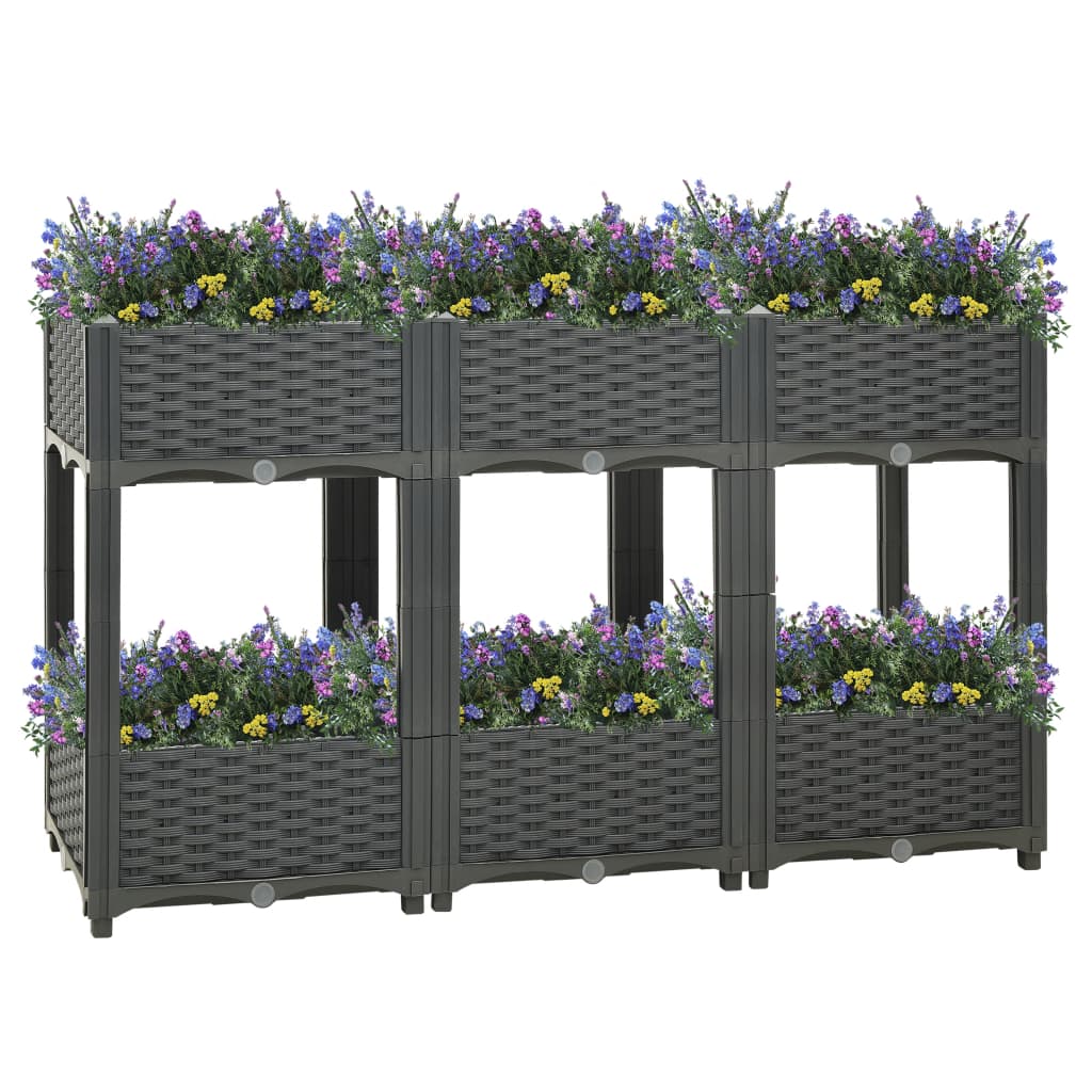 Hochbeet 120x40x71 cm Polypropylen