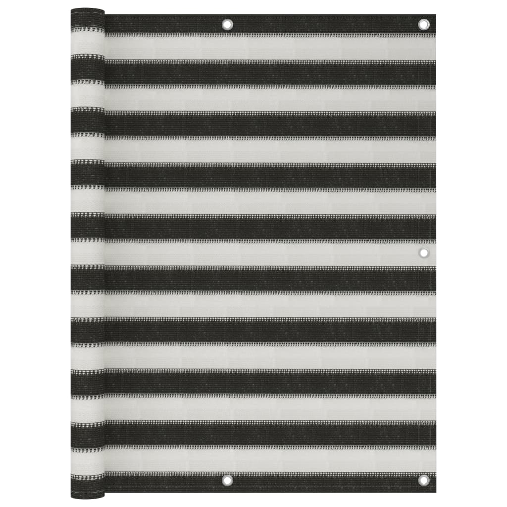 Balkon-Sichtschutz HDPE 120x300 cm Anthrazit und Weiß