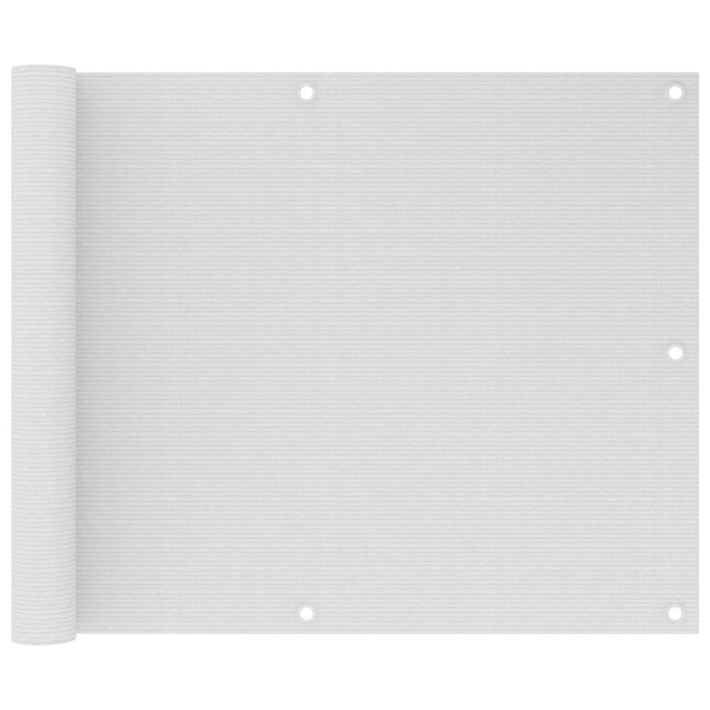 Balkon-Sichtschutz Weiß 75x500 cm HDPE