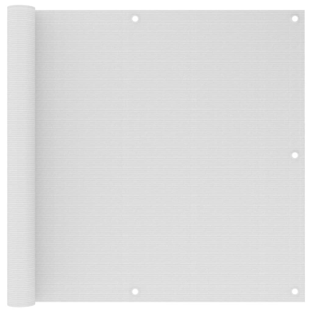 Balkon-Sichtschutz Weiß 90x300 cm HDPE
