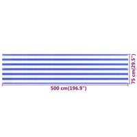 Thumbnail for Balkon-Sichtschutz Blau und Weiß 75x500 cm HDPE
