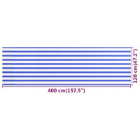 Thumbnail for Balkon-Sichtschutz Blau und Weiß 120x400 cm HDPE