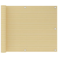 Thumbnail for Balkon-Sichtschutz Beige 75x500 cm HDPE