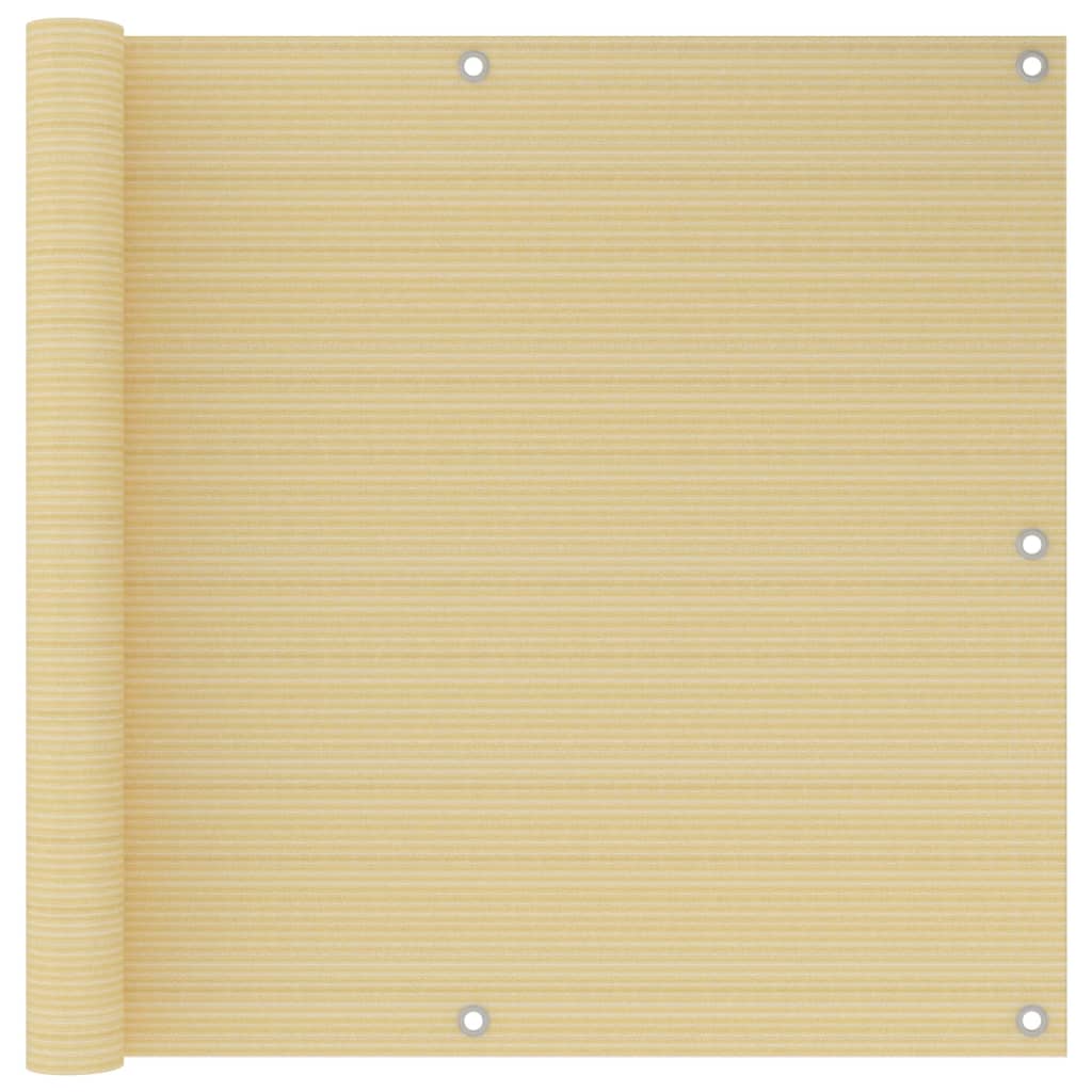 Balkon-Sichtschutz Beige 90x300 cm HDPE