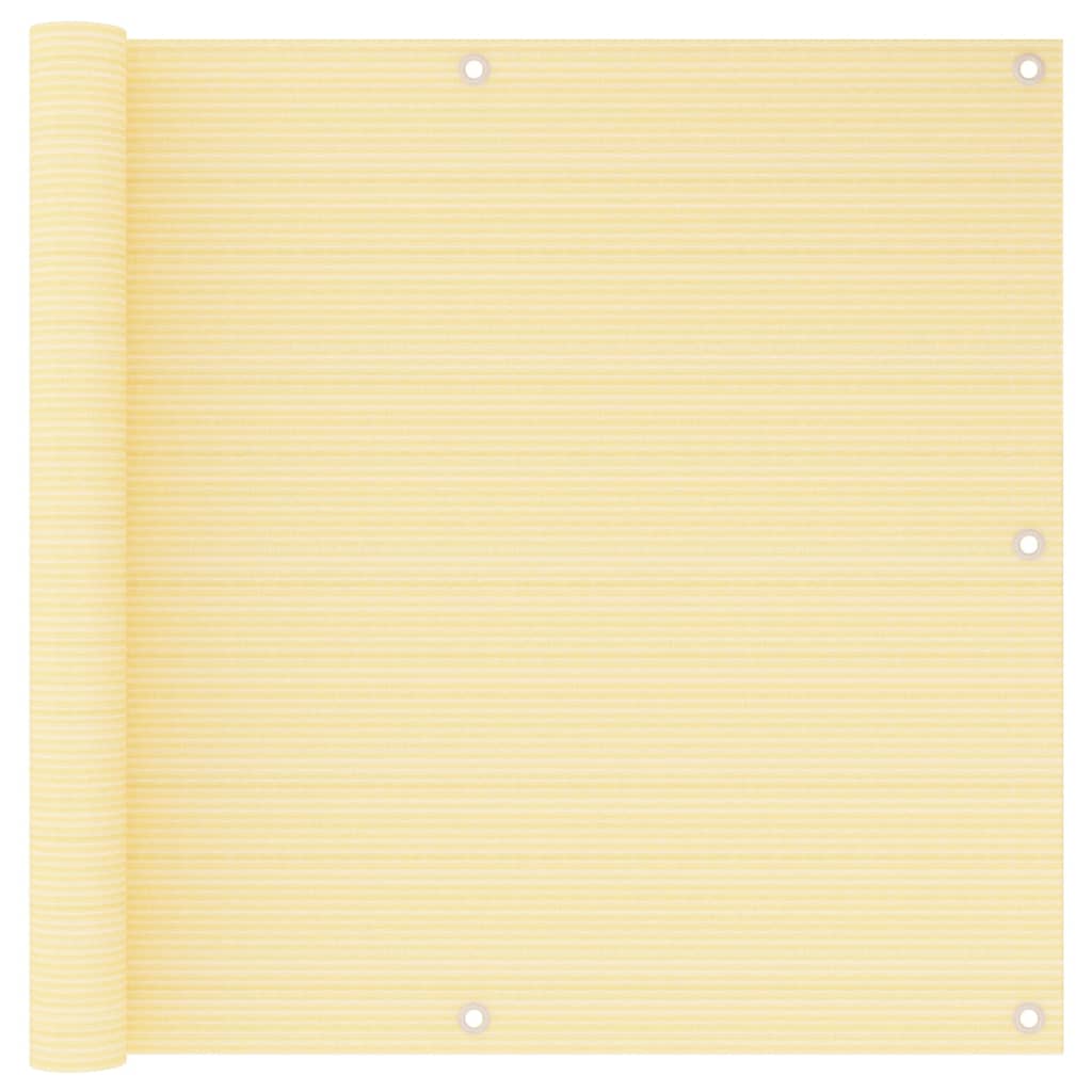 Balkon-Sichtschutz Beige 90x600 cm HDPE