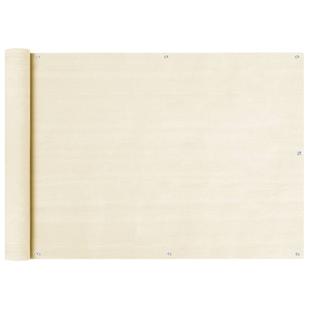 Balkon Sichtschutz Creme 75x300 cm HDPE