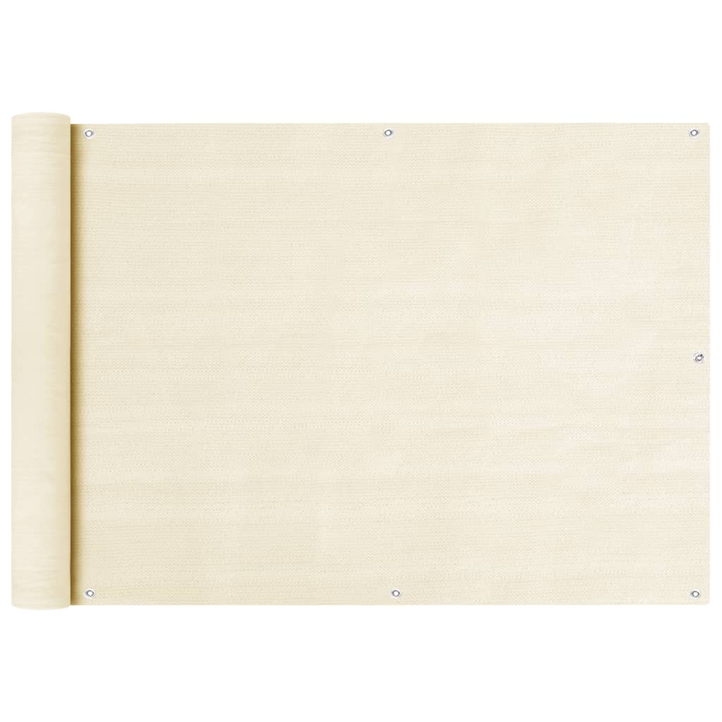 Balkon Sichtschutz Creme 75x600 cm HDPE