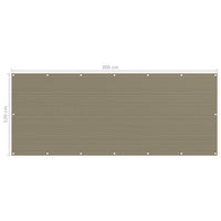 Thumbnail for Balkon-Sichtschutz Taupe 120x300 cm HDPE