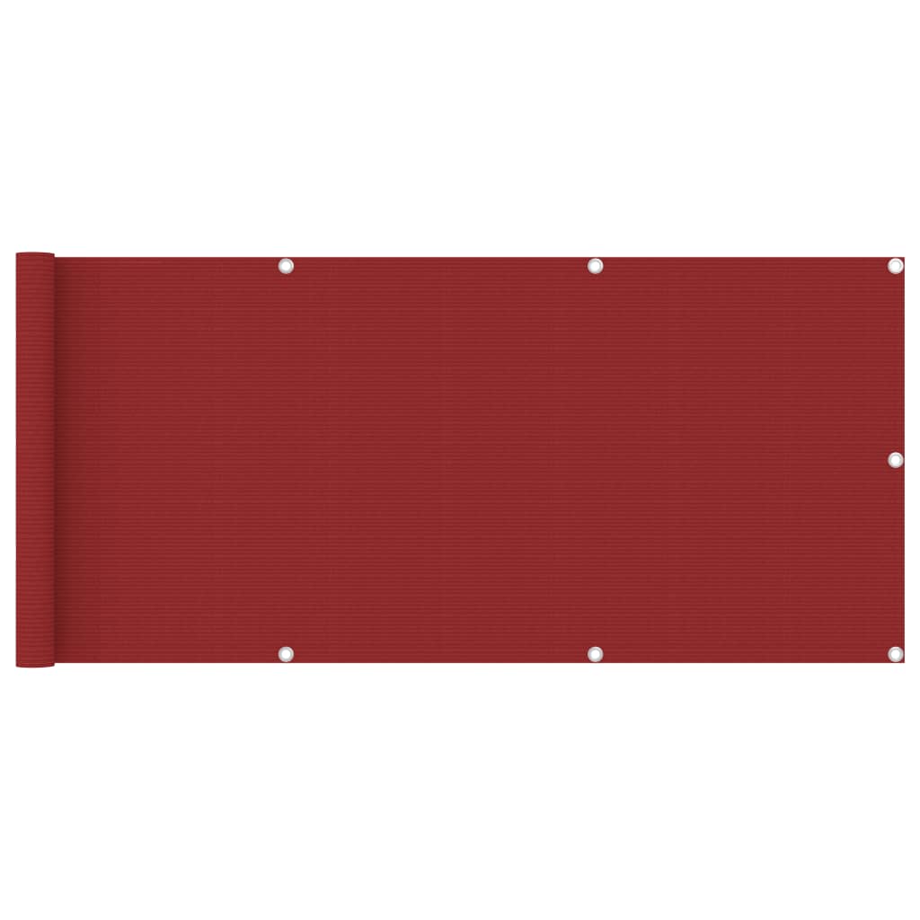 Balkon-Sichtschutz Rot 75x400 cm HDPE