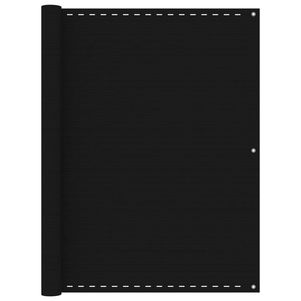 Balkon-Sichtschutz Schwarz 120x300 cm HDPE