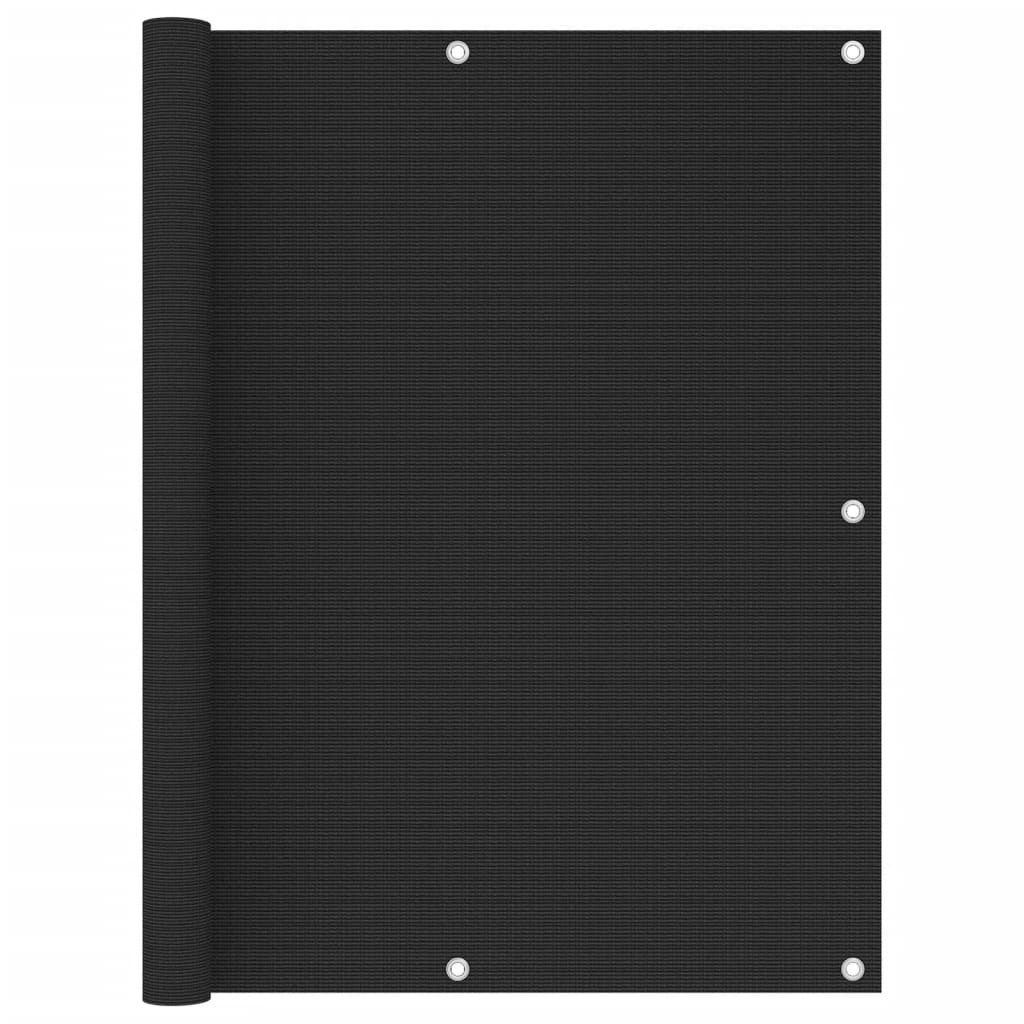 Balkon-Sichtschutz Schwarz 120x400 cm HDPE