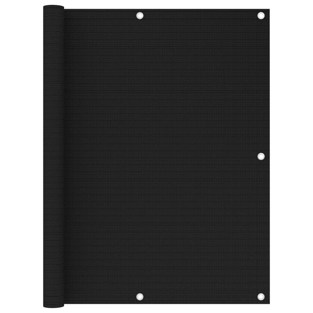 Balkon-Sichtschutz Schwarz 120x500 cm HDPE