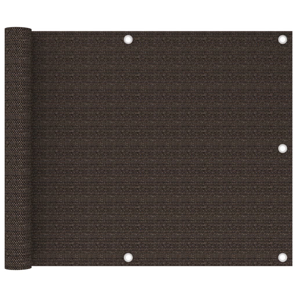 Balkon-Sichtschutz Braun 75x500 cm HDPE