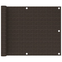 Thumbnail for Balkon-Sichtschutz Braun 75x500 cm HDPE
