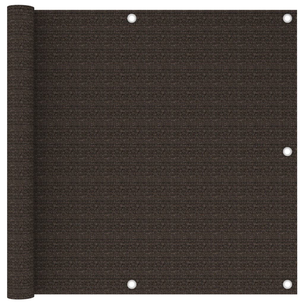 Balkon-Sichtschutz Braun 90x400 cm HDPE