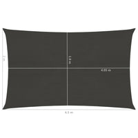 Thumbnail for Sonnensegel 160 g/m² Anthrazit 2x4,5 m HDPE