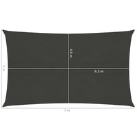 Thumbnail for Sonnensegel 160 g/m² Anthrazit 5x7 m HDPE