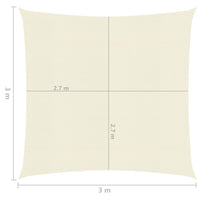 Thumbnail for Sonnensegel 160 g/m² Creme 3x3 m HDPE