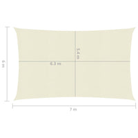 Thumbnail for Sonnensegel 160 g/m² Creme 6x7 m HDPE