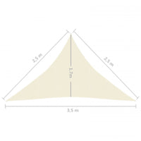 Thumbnail for Sonnensegel 160 g/m² Cremeweiß 2,5x2,5x3,5 m HDPE