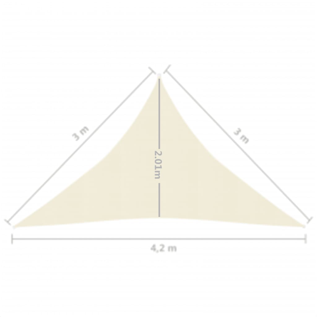 Sonnensegel 160 g/m² Creme 3x3x4,2 m HDPE