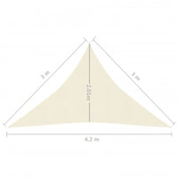 Thumbnail for Sonnensegel 160 g/m² Creme 3x3x4,2 m HDPE