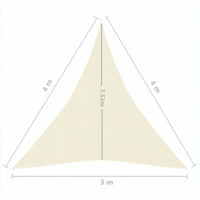 Thumbnail for Sonnensegel 160 g/m² Cremeweiß 3x4x4 m HDPE