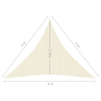 Thumbnail for Sonnensegel 160 g/m² Creme 4x4x4 m HDPE
