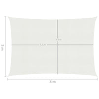 Thumbnail for Sonnensegel 160 g/m² Weiß 5x8 m HDPE
