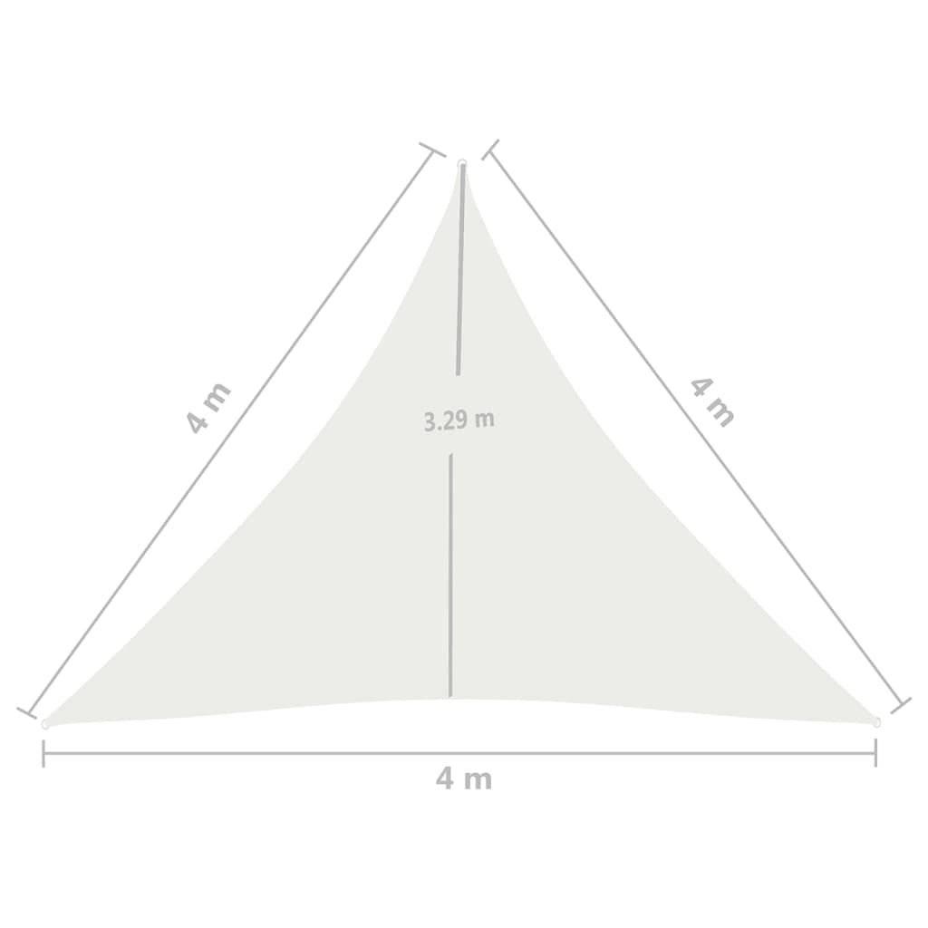 Sonnensegel 160 g/m² Weiß 4x4x4 m HDPE