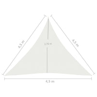 Thumbnail for Sonnensegel 160 g/m² Weiß 4,5x4,5x4,5 m HDPE