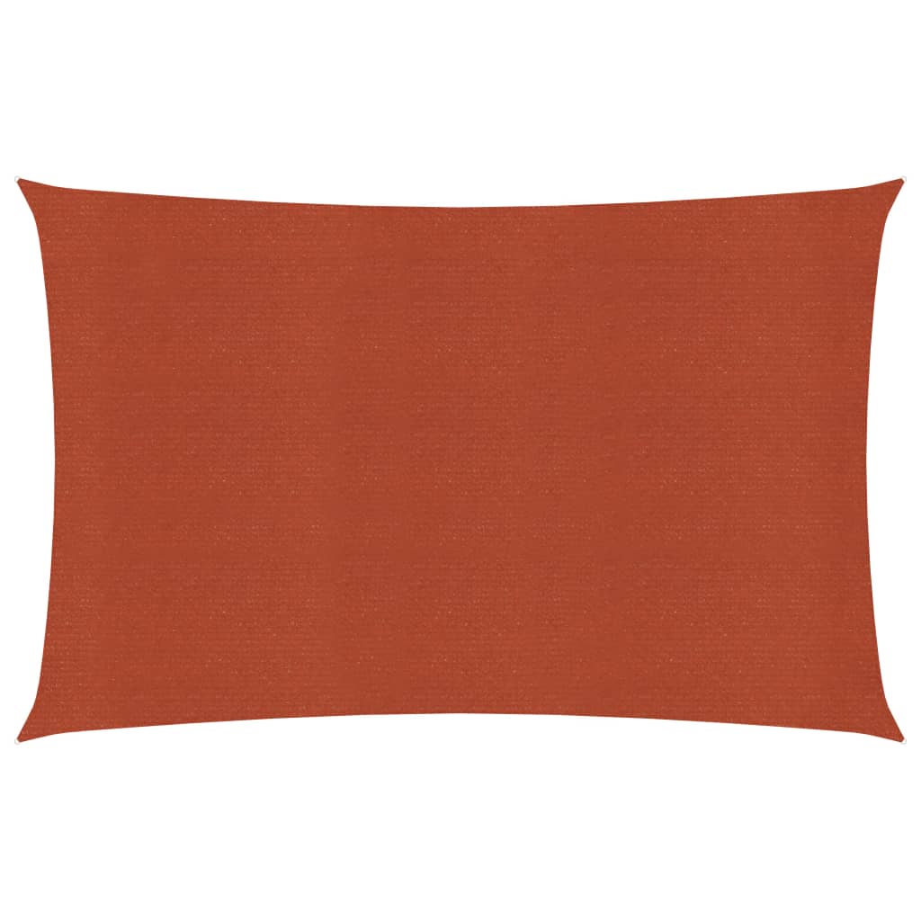 Sonnensegel 160 g/m² Terrakottarot 2x4,5 m HDPE