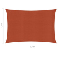 Thumbnail for Sonnensegel 160 g/m² Terracotta-Rot 2,5x3,5 m HDPE