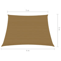 Thumbnail for Sonnensegel 160 g/m² Taupe 3/4x3 m HDPE