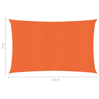 Thumbnail for Sonnensegel 160 g/m² Orange 2x4,5 m HDPE