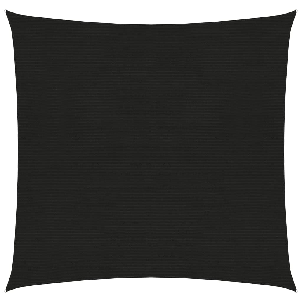 Sonnensegel 160 g/m² Schwarz 2x2 m HDPE