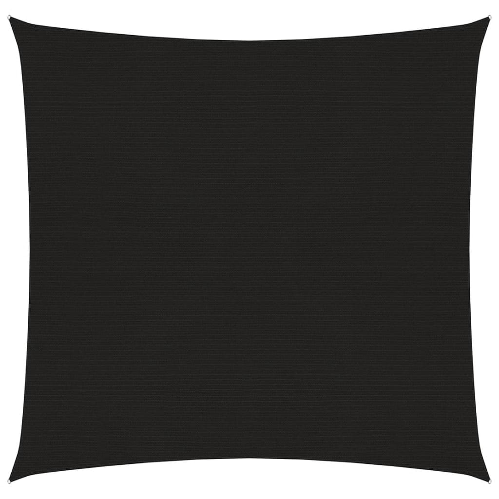 Sonnensegel 160 g/m² Schwarz 3x3 m HDPE