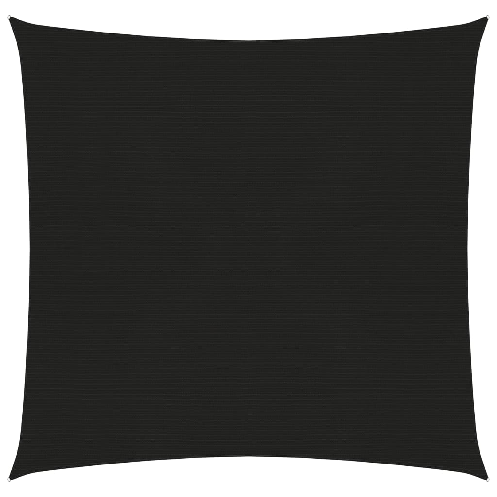 Sonnensegel 160 g/m² Schwarz 3,6x3,6 m HDPE