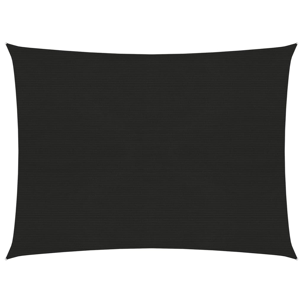 Sonnensegel 160 g/m² Schwarz 3x4 m HDPE
